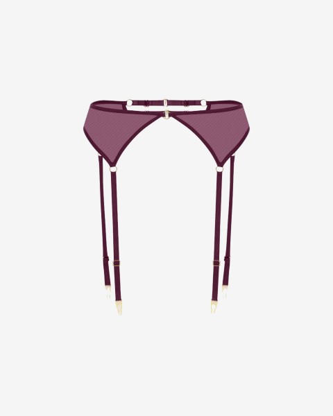 maia burgundy // garter belt