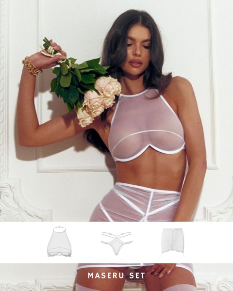 maseru-bialy-komplet-slubny-siateczka-biustonosz-spodniczka-stringi-noc-poslubna-sesja-slubna-promees-made-in-poland