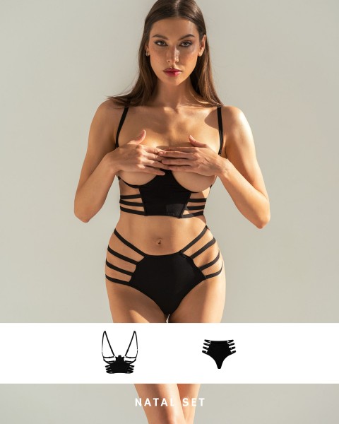 zestaw bielizny open bra