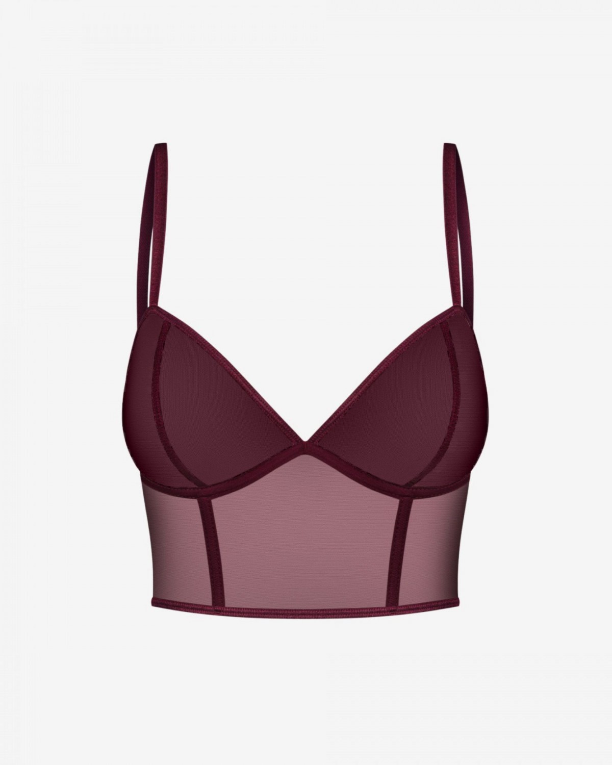 gwen burgundy // półgorset